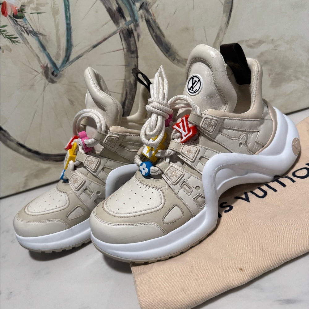 ONE DAY SALE✨
SALE✨Louis Vuitton archlight Cream and Multicolor Women's Sneakers - Picture 4 of 16